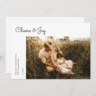 Modern Script Family Photo Christmas Holiday Card