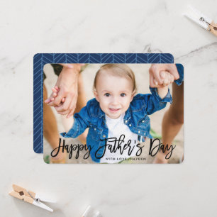 Modern Script   Father's Day Photo Card
