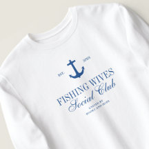 Modern Script Fishing Wives Social Club Custom