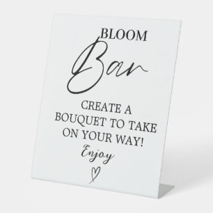 Modern Script Flower Bar Bridal Shower Sign