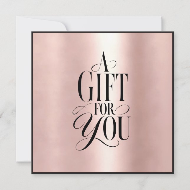Modern Script Font Business Gift Certificate (Front)