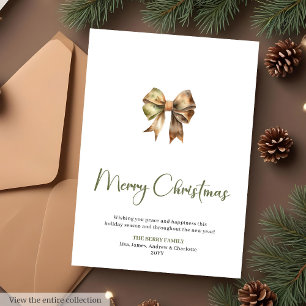 Modern Script Font Cosy Christmas Greeting Card