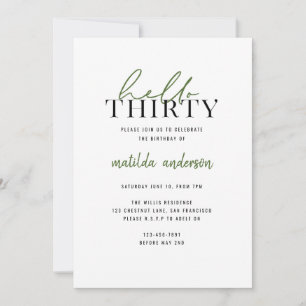 Modern script & geometric thirtieth birthday