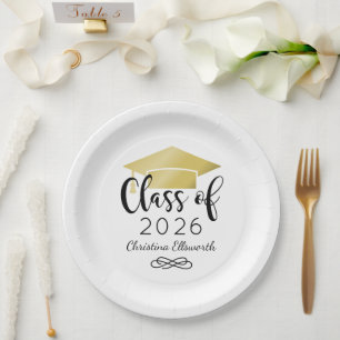 Modern Script Gold 2026 Custom Paper Plate