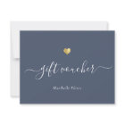 Modern Script Gold Logo Gift Voucher Certificate