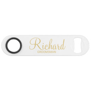 Modern Script Gold Personalised Groomsman