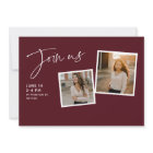 Modern Script Graduate Photo Collage Graduation