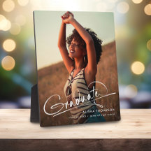Modern Script Graduate Photo Gift Graduation