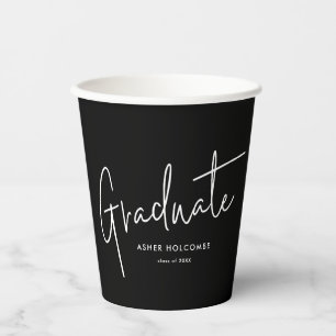 Modern Script Graduate Simple Graduation Paper Cups