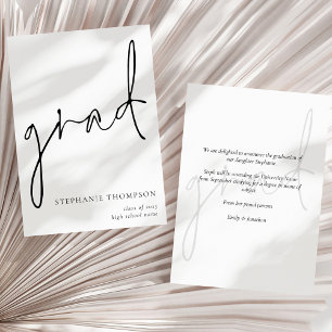 Modern Script Graduation Announcement