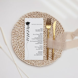 Modern script  Graduation party dinner menu 