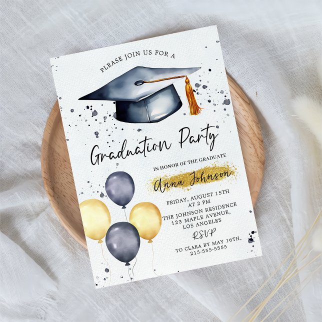 Modern Script Graduation Party Invitation  (Creator Uploaded)