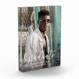 Modern Script Graduation Photo Block