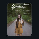 Modern Script Graduation Photo Flexible Magnet<br><div class="desc">This magnet features a simple script text with a photo.  Customise the text and add a photo of the graduate to create a unique graduation keepsake.</div>