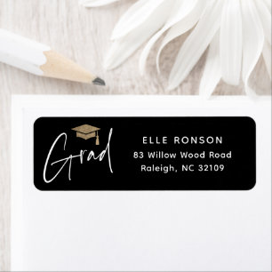 Modern Script Graduation Return Address
