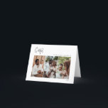 Modern Script Grateful Folded Three-Photo Holiday Card<br><div class="desc">This modern script grateful folded three-photo holiday card is perfect for your minimalist shabby chic boho black and white holiday greeting. The minimal whimsical handwritten calligraphy is delicate and rustic while staying classy and elegant. The design reflects a simple all-white winter day and evokes memories of a more simplistic life....</div>