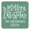 Modern Script Green Merry Christmas Custom
