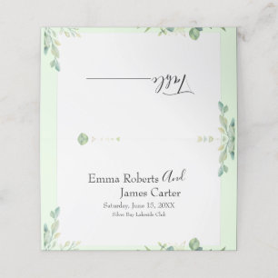 Modern Script Greenery  Place Cards