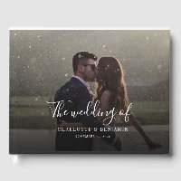 Modern Script Handwritten Photo Wedding