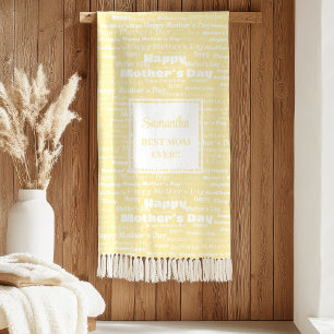 Modern Script Happy Mother’s Day Gift for Her Sherpa Blanket