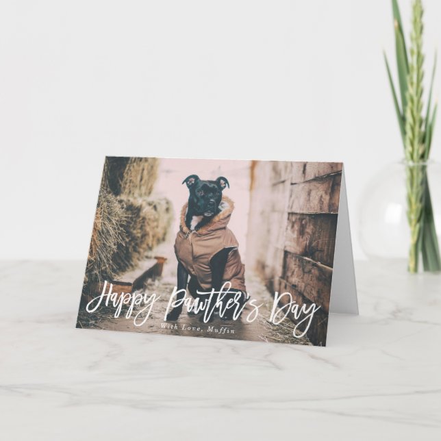Modern Script | Happy Pawther's Day Card (Front)