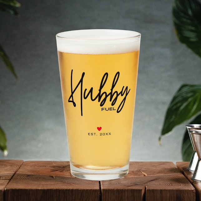 Modern Script Husband Custom Established Date Glass (Creator Uploaded)