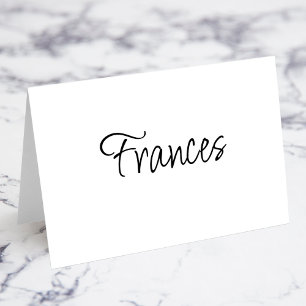 Modern Script Individual First Name Place Cards