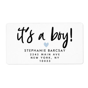 Modern Script It's A Boy baby shower