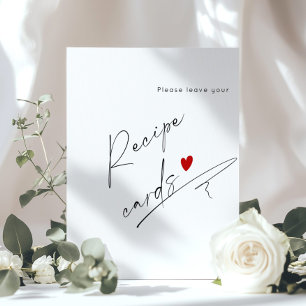 Modern Script  leave your recipe card here  Poster