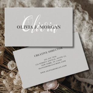 Modern script logo minimal professional name business card