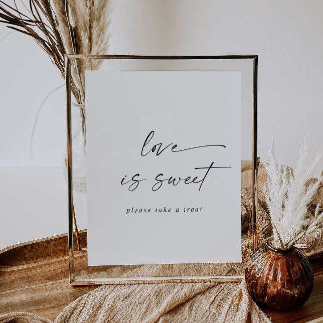 Modern Script Love Is Sweet Wedding Sign (Creator Uploaded)