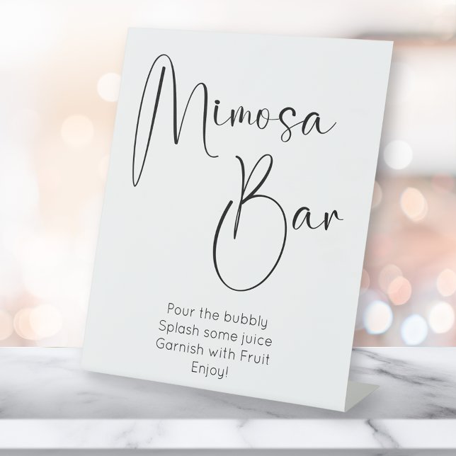 Modern Script Mimosa Bar Pedestal Sign (Creator Uploaded)