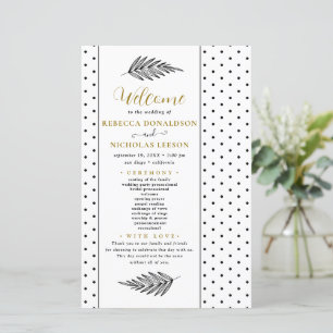 Modern Script Minimal Wedding Program