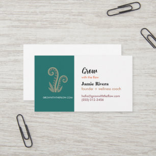 Modern Script Modern Business Card grow with
