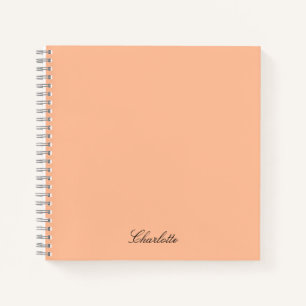 Modern Script Monogram Elegant Custom Notebook