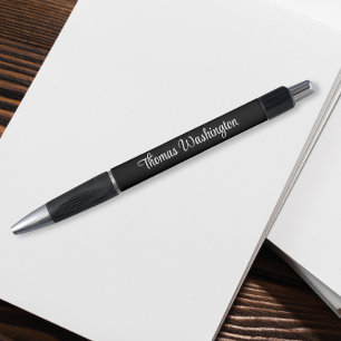 Modern Script Monogram Name Black