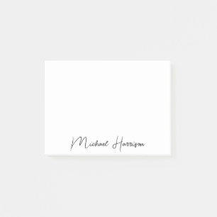 Modern Script Monogrammed Post-it Notes