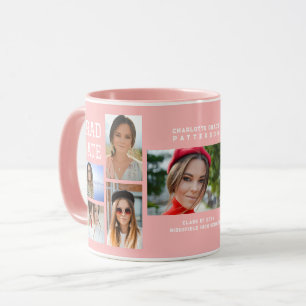 Modern Script Multi Photo Graduation Graduate Mug