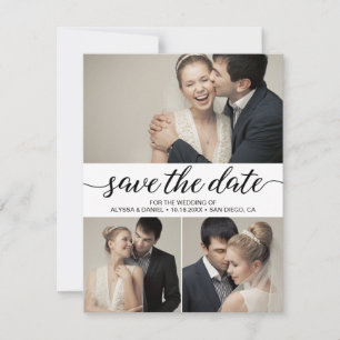 Modern Script Multi Photos Digital Wedding Invitation