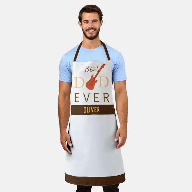 Modern Script Music Best Dad Ever Fathers Day Apron (Worn)