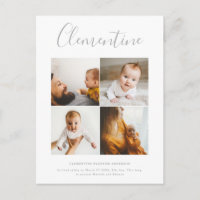 Modern script name multi photo polka dot