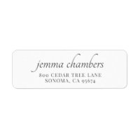 Modern script name Return Address Label