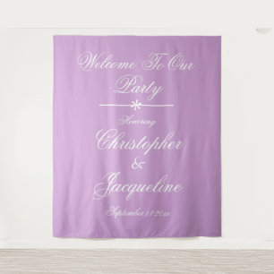 Modern Script Names Photobooth Party Backdrop  Tapestry