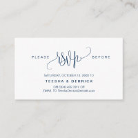 Modern Script, Navy Blue, Party Celebration  RSVP