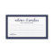 Modern Script Navy Blue Wedding Advice and Wishes