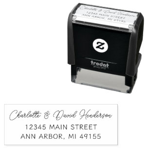 Modern Script New Home Return Address Self-inking Stamp