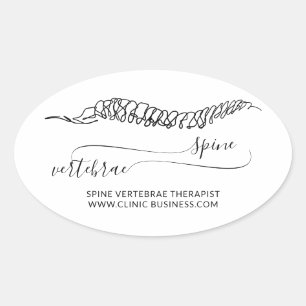 Modern Script Orthopedic doctor Massage Oval Sticker