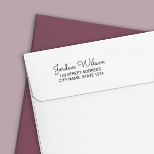 Modern Script Personal Home Address Self-inking Stamp