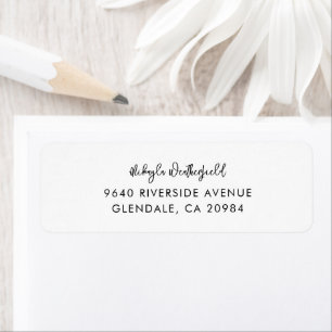 Modern Script Personal Return Address