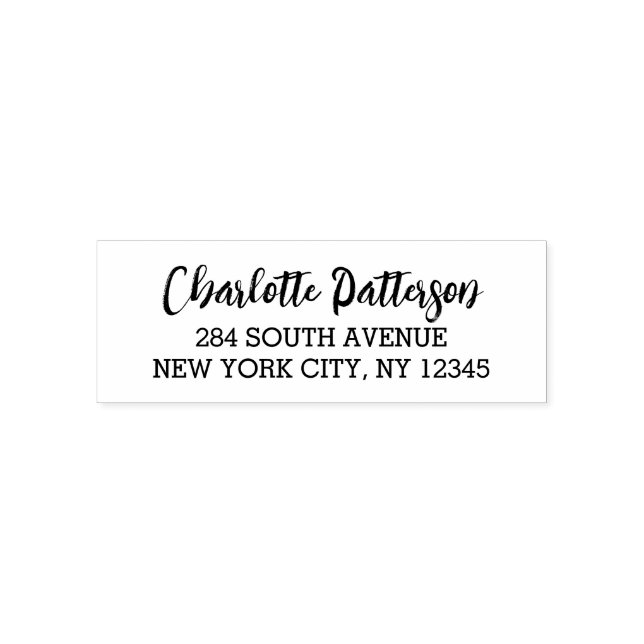 Modern Script Personal Return Address Self-inking Stamp (Design)